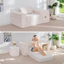 Folding Sofa Couch w/ Armrest & Pillow for $120 + free shipping