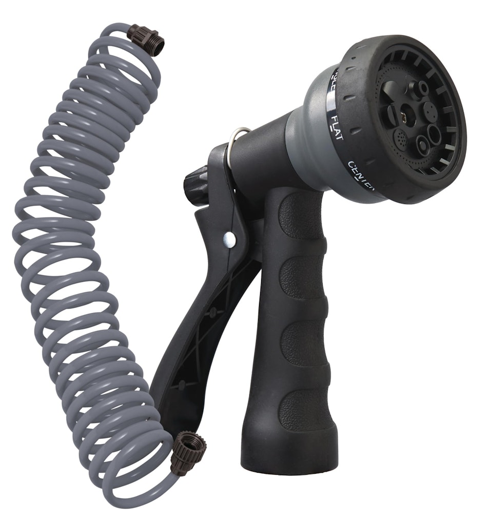 Orbit 25-Foot Coil Garden Hose w/ 8-Pattern Nozzle: $7.19 Orbit 25-Foot Coil Garden Hose w/ 8-Pattern Nozzle: $7.19