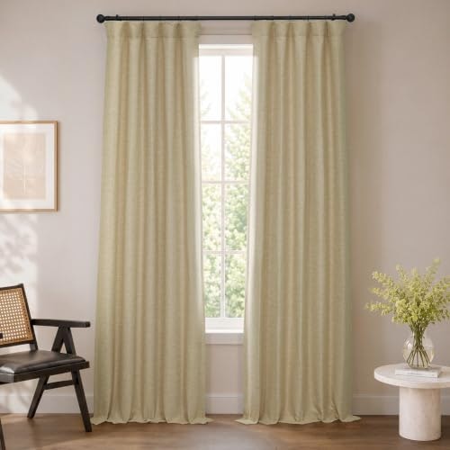 Half Price Drapes 50" x 96" Bellino Textured Faux Linen Room Darkening Curtain: $12.21 Half Price Drapes 50" x 96" Bellino Textured Faux Linen Room Darkening Curtain: $12.21