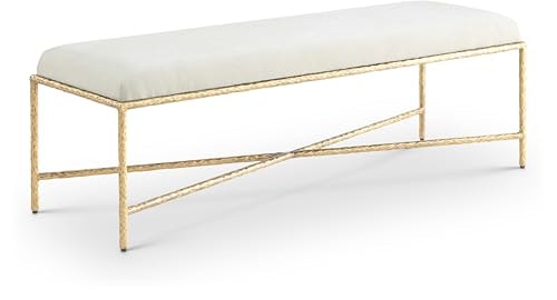 Meridian Furniture Valley 54-Inch Cream Chenille Bench: $414.29 Meridian Furniture Valley 54-Inch Cream Chenille Bench: $414.29