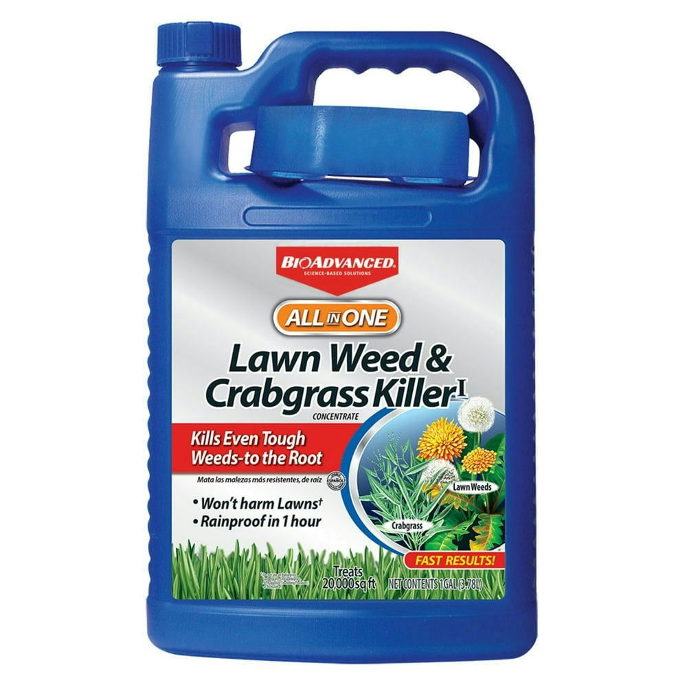 BioAdvanced All-In-One Lawn Weed and Crabgrass Killer 1-Gallon Concentrate: $15.12 BioAdvanced All-In-One Lawn Weed and Crabgrass Killer 1-Gallon Concentrate: $15.12