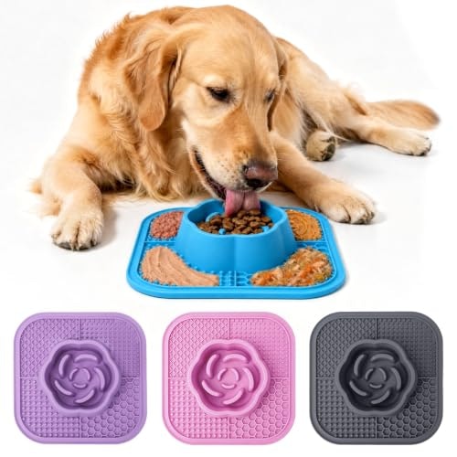 Vibejo Slow Feeder Dog Bowl and Lick Mat: $7.79