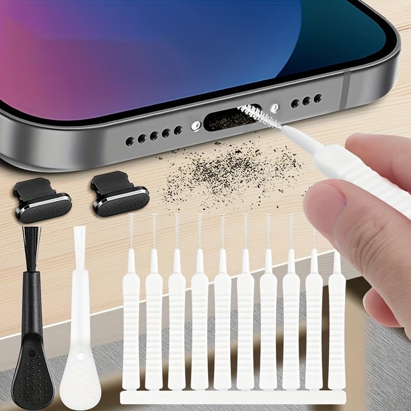14-Piece Charging Port Dust Plug Kit: $1.38
