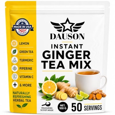 Dauson Instant Ginger Tea Powder 50-Cup Pack for $10 + free shipping w/ Prime