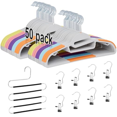 Vecelo 50-Pack Plastic Coat Hangers: $26.23 Vecelo 50-Pack Plastic Coat Hangers: $26.23