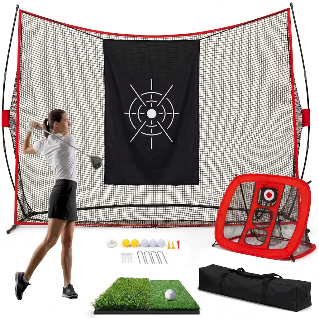 HiMiss 10 x 7- Foot Backyard Golf Practice Net: $68.38 HiMiss 10 x 7- Foot Backyard Golf Practice Net: $68.38
