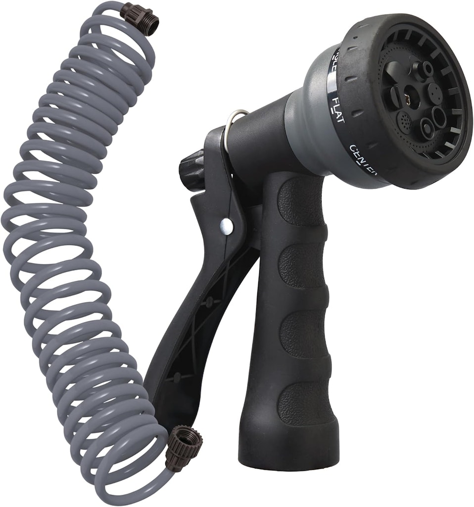 Orbit 25-Foot Coil Garden Hose w/ 8-Pattern Nozzle: $7.19 Orbit 25-Foot Coil Garden Hose w/ 8-Pattern Nozzle: $7.19