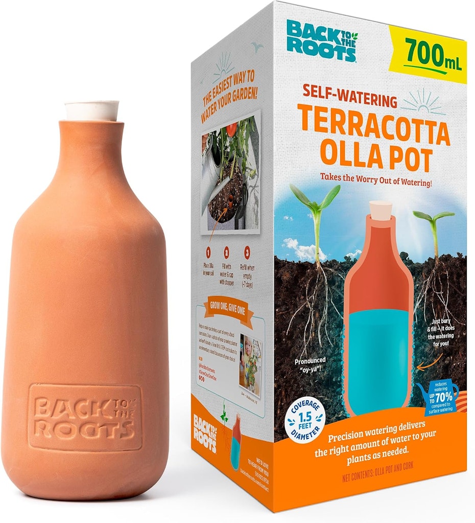 Back to the Roots Self-Watering Terracotta Olla Pot: $4.26