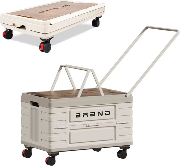 360° Rotating Foldable Storage Cart: $11 360° Rotating Foldable Storage Cart: $11