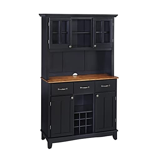 Homestyles Buffet of Buffets Storage Hutch with Wood Top: $300