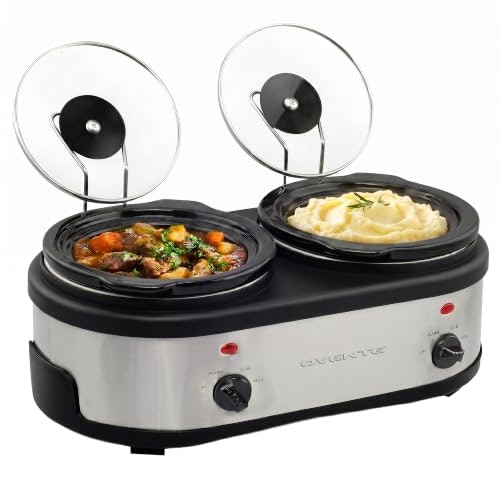 Ovente 3-Quart Double Slow Cooker and Buffet Server: $39.99