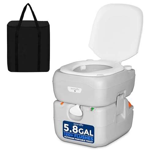 SereneLife 5.8-Gallon Portable Camping Toilet: $125.98