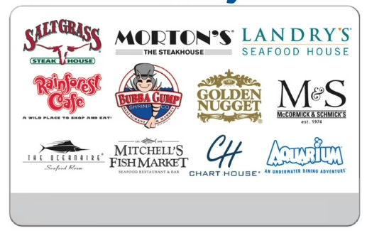Landry's $100 Gift Card: $80