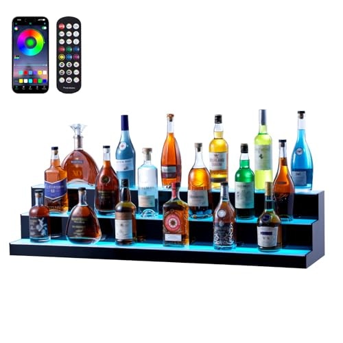 Vevor 48-Inch 3-Tier LED Lighted Liquor Bottle Display Shelf: $176.31 Vevor 48-Inch 3-Tier LED Lighted Liquor Bottle Display Shelf: $176.31