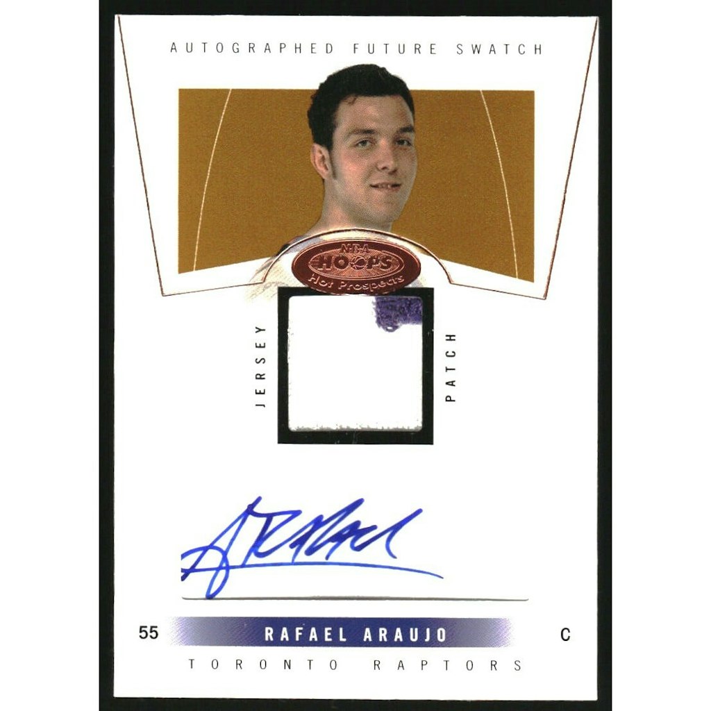 2004-05 Hoops Hot Prospects Rafael Araujo Jersey Autograph Rookie Card 350-Count: $10 2004-05 Hoops Hot Prospects Rafael Araujo Jersey Autograph Rookie Card 350-Count: $10