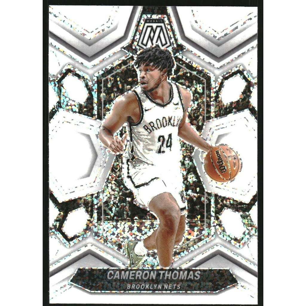 2023-24 Panini Mosaic White Sparkle Cameron Thomas Card: $12 2023-24 Panini Mosaic White Sparkle Cameron Thomas Card: $12
