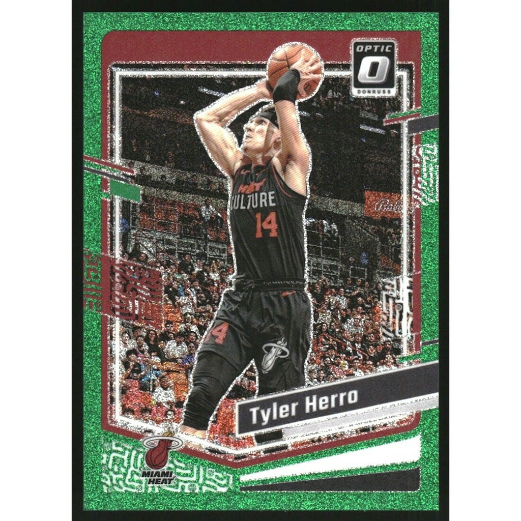 2023-24 Donruss Optic Green Glitter #180 Tyler Herro: $10 2023-24 Donruss Optic Green Glitter #180 Tyler Herro: $10