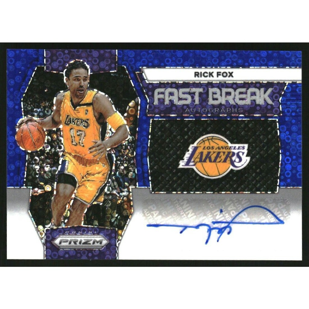 2023-24 Panini Prizm Fast Break Blue Autograph Rick Fox #/49: $15 2023-24 Panini Prizm Fast Break Blue Autograph Rick Fox #/49: $15