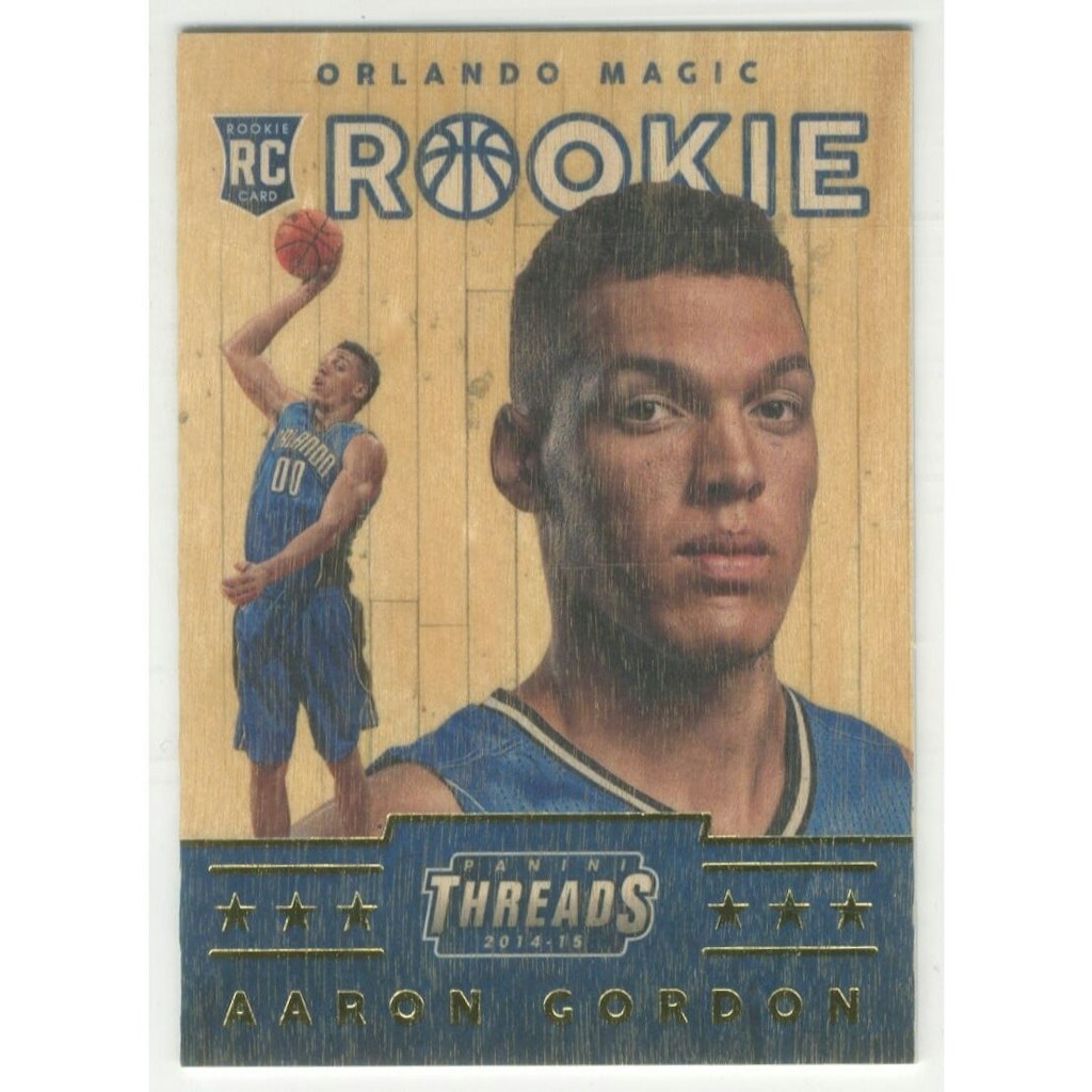 2014-15 Panini Threads #332 Aaron Gordon Wood Rookie Card: $15 2014-15 Panini Threads #332 Aaron Gordon Wood Rookie Card: $15
