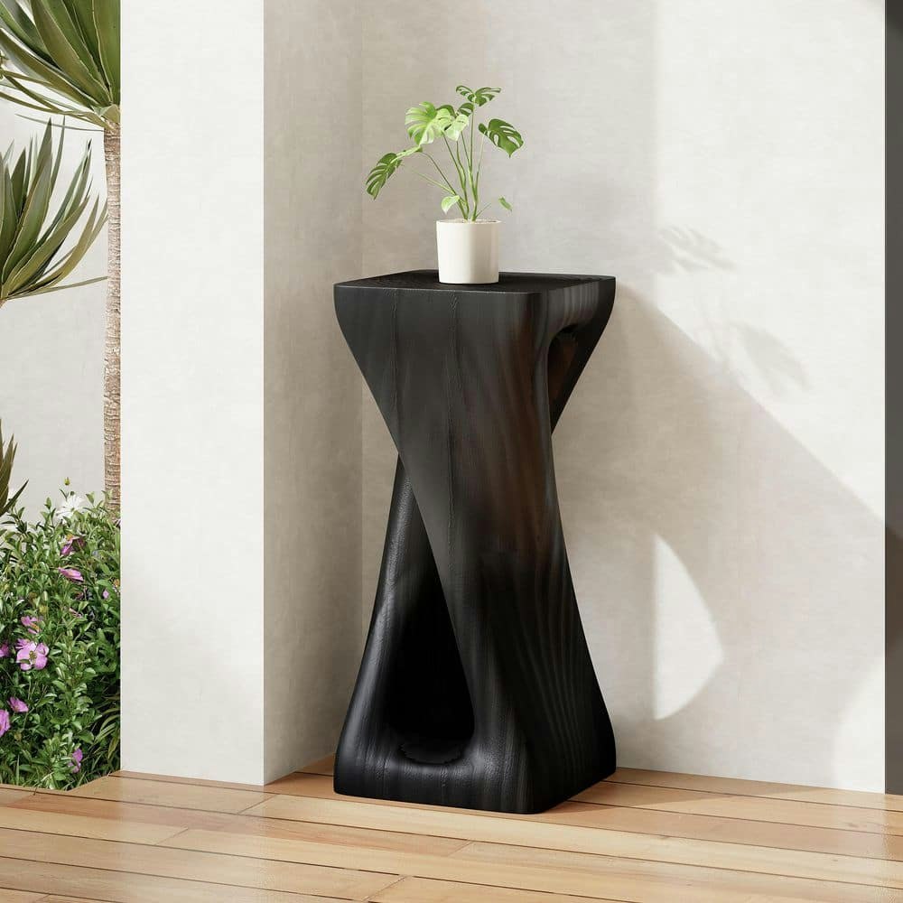 Decorative Wood Texture Concrete Outdoor Side Table: $308.95 Decorative Wood Texture Concrete Outdoor Side Table: $308.95