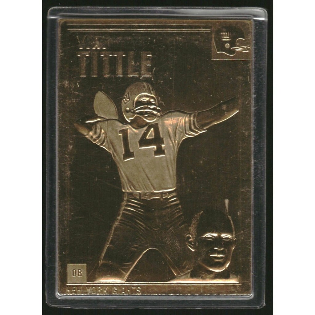 Danbury Mint 22K Gold Y.A. Tittle Legends Trading Card: $12 Danbury Mint 22K Gold Y.A. Tittle Legends Trading Card: $12