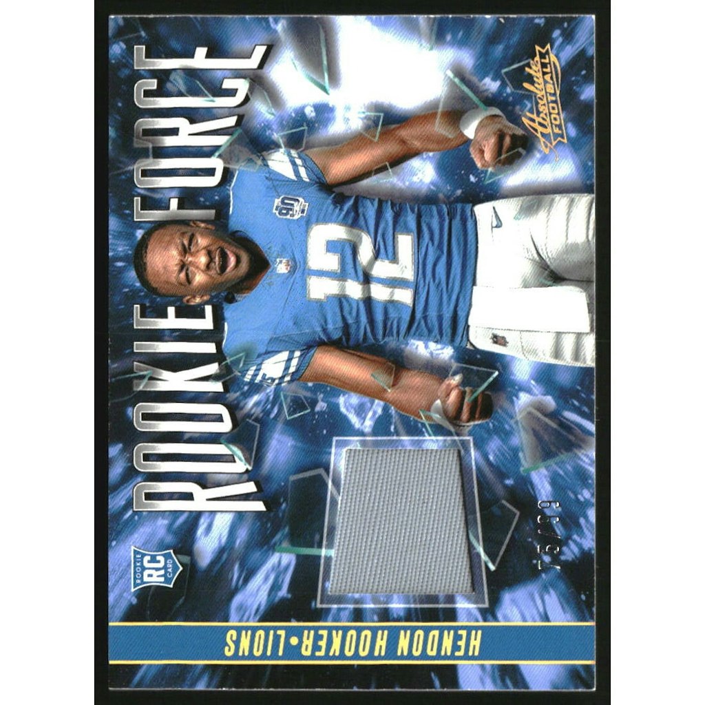 Hendon Hooker 2023 Absolute Rookie Force Gold Jersey Card: $12 Hendon Hooker 2023 Absolute Rookie Force Gold Jersey Card: $12