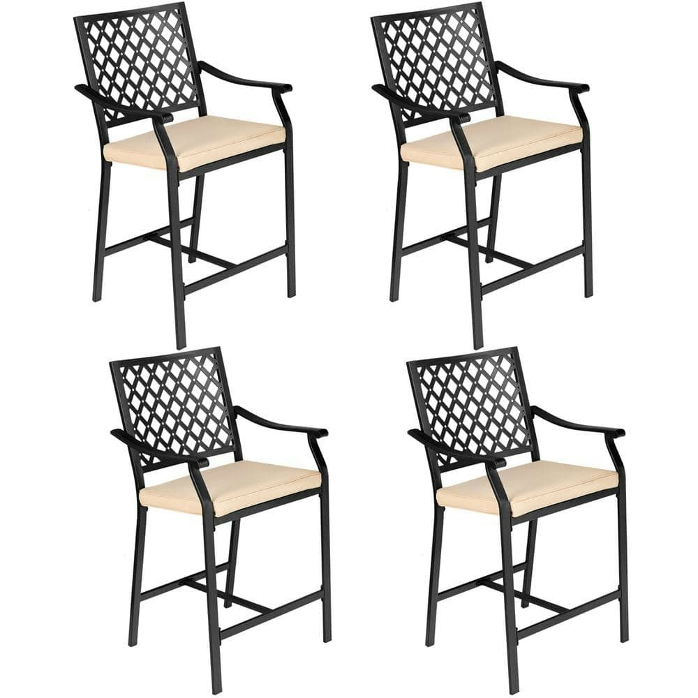 Metal Outdoor Counter-Height Bar Stool with Cushions: $698.91 Metal Outdoor Counter-Height Bar Stool with Cushions: $698.91