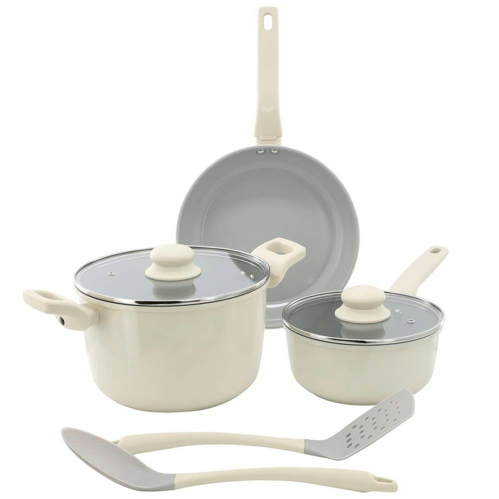 7-Piece Ceramic Nonstick Aluminum Cookware Set: $58.29