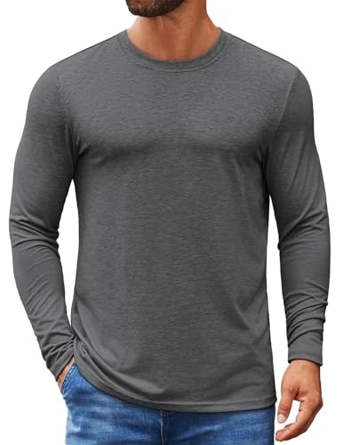 Coofandy Men's Crew Neck Long Sleeve Shirt: $12.99