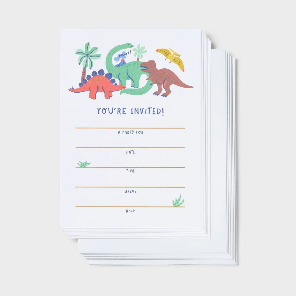 Spritz Boy Dino Invitations 10-Pack: $5
