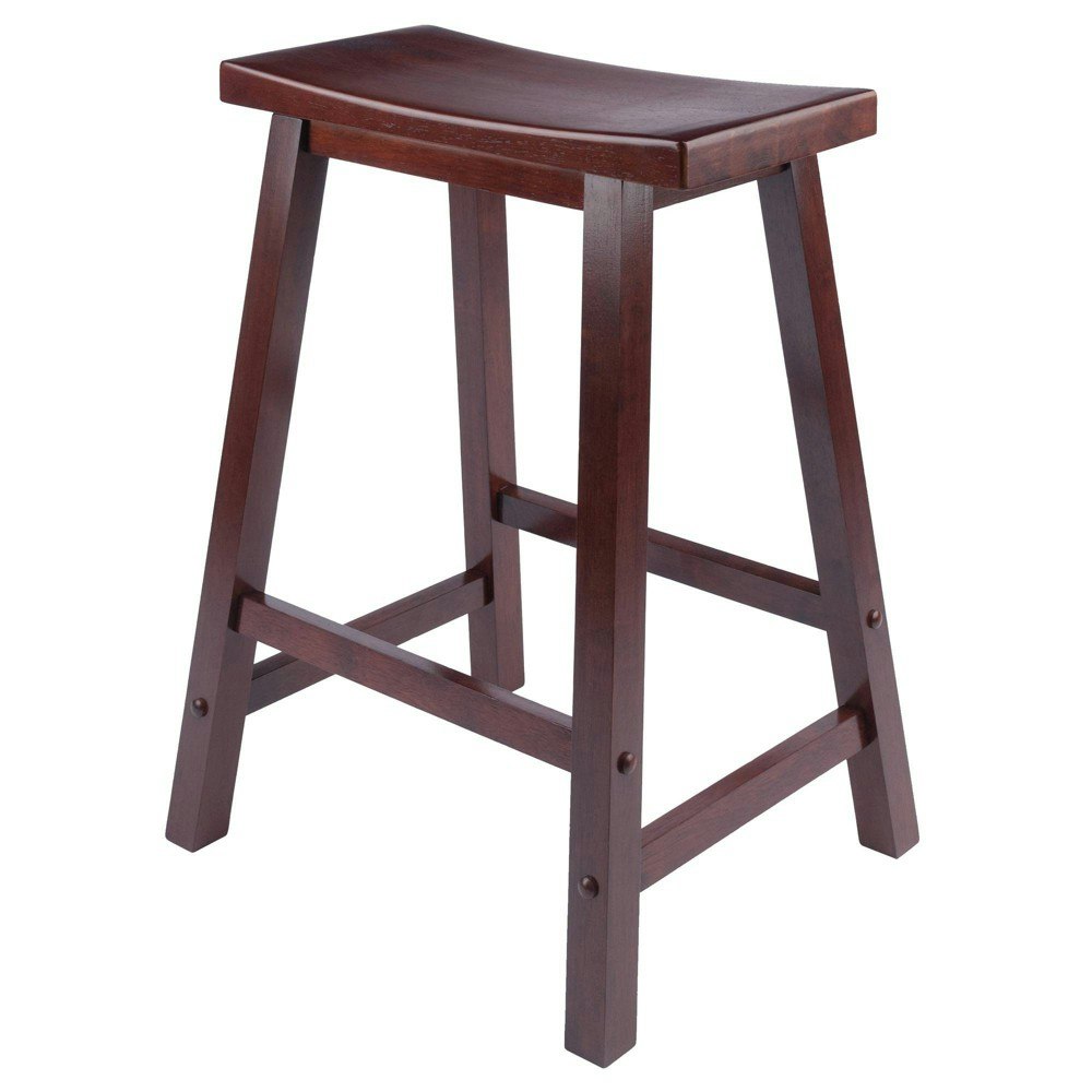 Winsome 24-Inch Hardwood Saddle Counter Barstool: $40.49