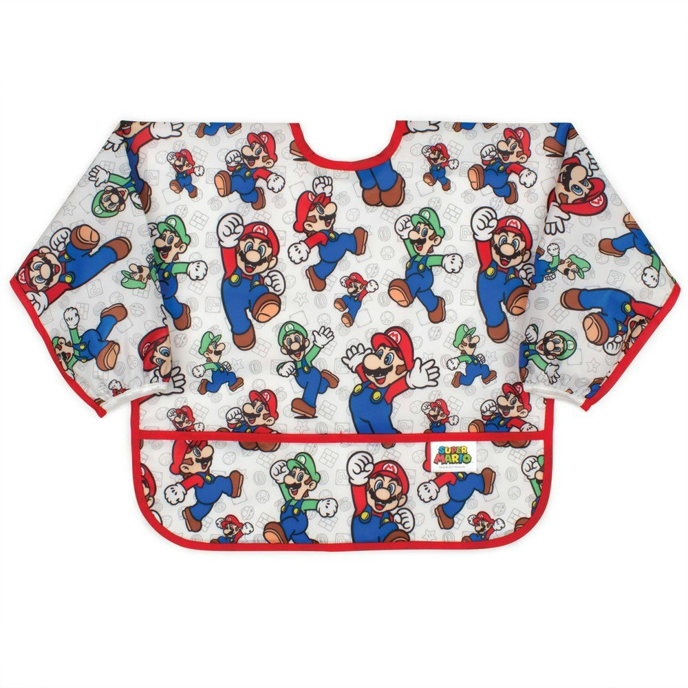 Bumkins Mario and Luigi Long-Sleeve Bibs 2-Pack: $13.46