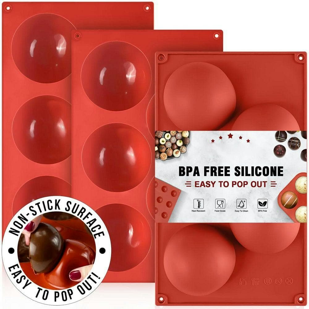 5-Cavity Silicone Semi Sphere Mold 3-Pack: $46.81