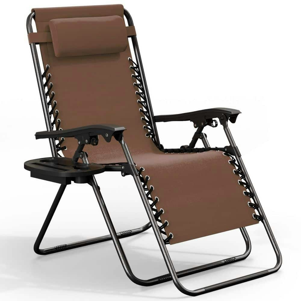 Zero Gravity Outdoor Lawn Chair with Pillow and Cup Holder Tray: $64.99 Zero Gravity Outdoor Lawn Chair with Pillow and Cup Holder Tray: $64.99