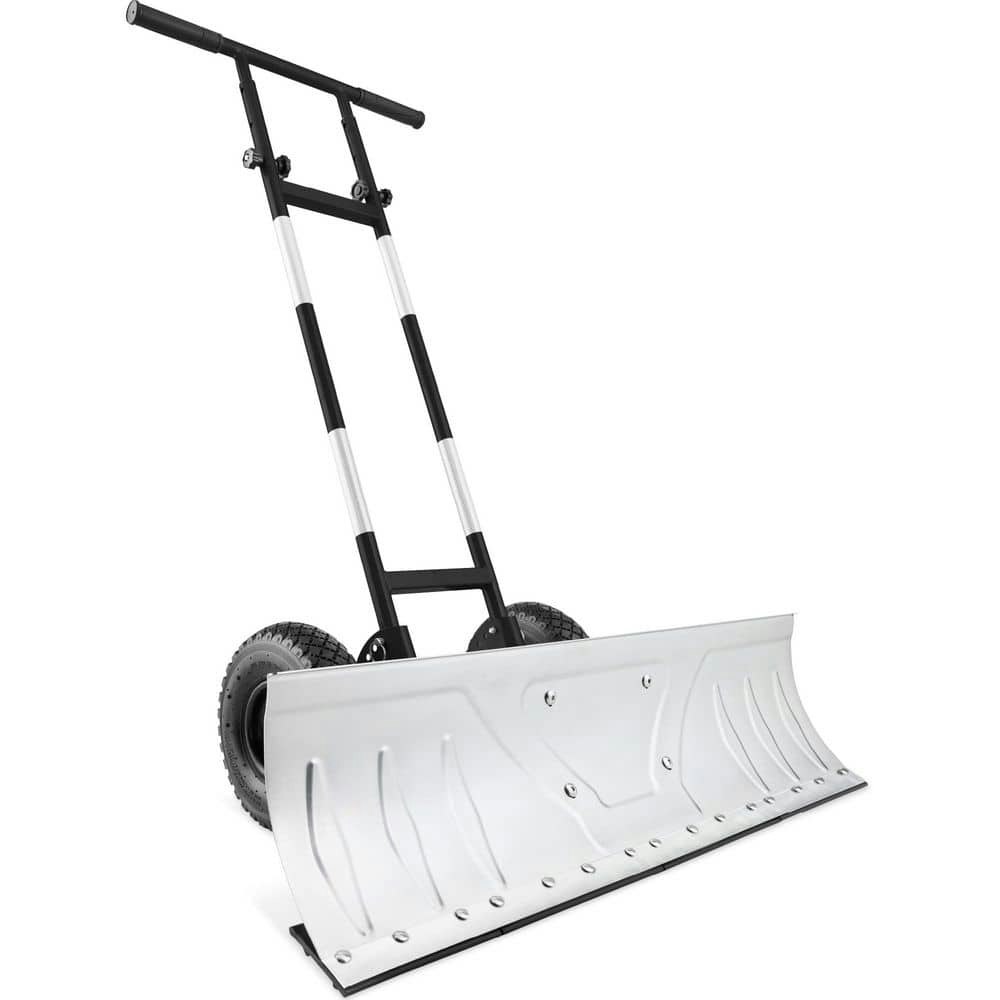 51-Inch Steel Handle Galvanized Metal Snow Pusher Shovel: $117.66