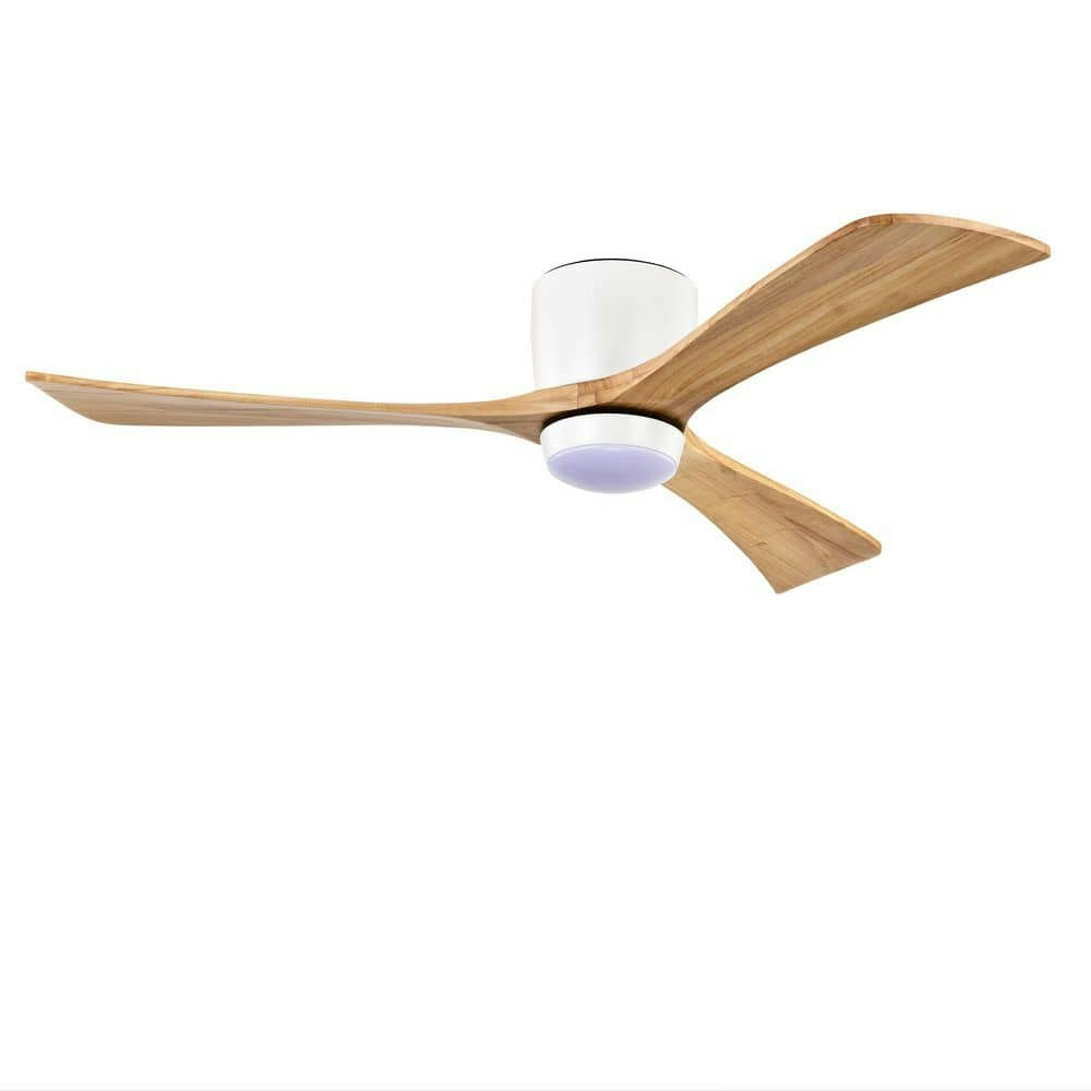 52-inch Low Profile Flush Mount Ceiling Fan with LED Light: $150 52-inch Low Profile Flush Mount Ceiling Fan with LED Light: $150