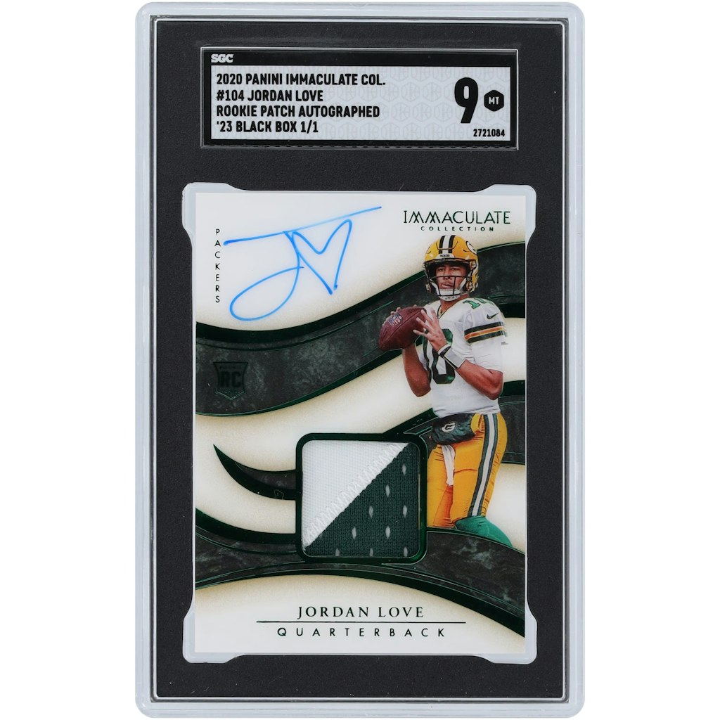 Jordan Love Autographed 2020 Panini Immaculate Collection 1/1 Rookie Card: $2,999.99 Jordan Love Autographed 2020 Panini Immaculate Collection 1/1 Rookie Card: $2,999.99