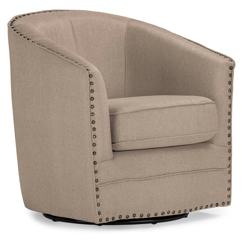 Baxton Studio Porter Upholstered Swivel Tub Chair: $238.49 Baxton Studio Porter Upholstered Swivel Tub Chair: $238.49