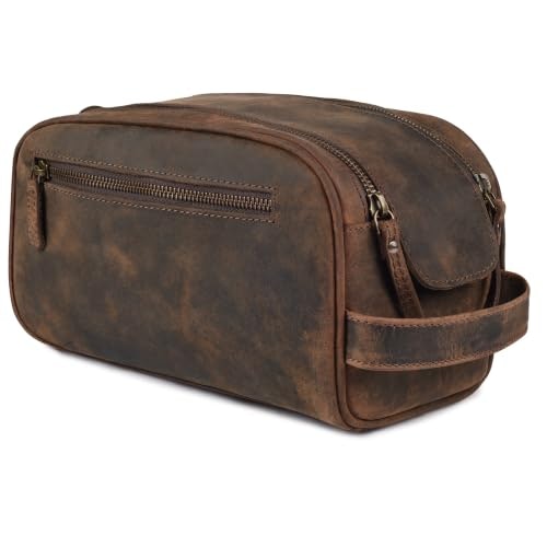 Leather Village Men's Leather Toiletry Bag: $30.39