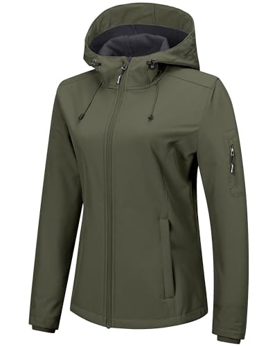 Outdoor Ventures Women's Fleece Lined Softshell Rain Jacket: $50.99 Outdoor Ventures Women's Fleece Lined Softshell Rain Jacket: $50.99