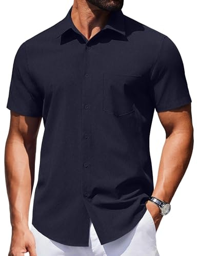 Coofandy Men's Textured Button-Down Shirt: $19.98