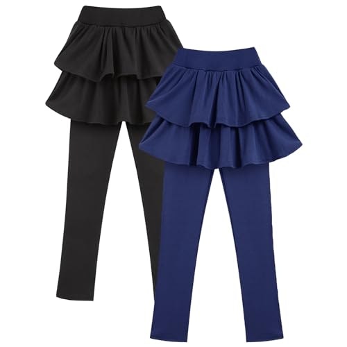 Kdoikmu Girls School Uniform Skirted Leggings 2-Pack: $18.05
