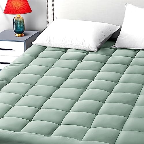 Easeland Queen Size Pillow Top Mattress Pad: $50.14