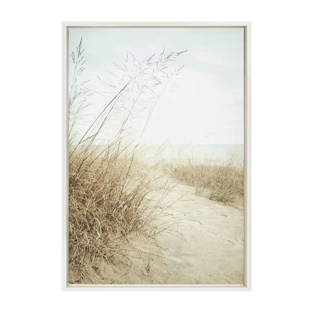 Sylvie Beach Grasses Framed Canvas Wall Art 23" x 33": $76.99