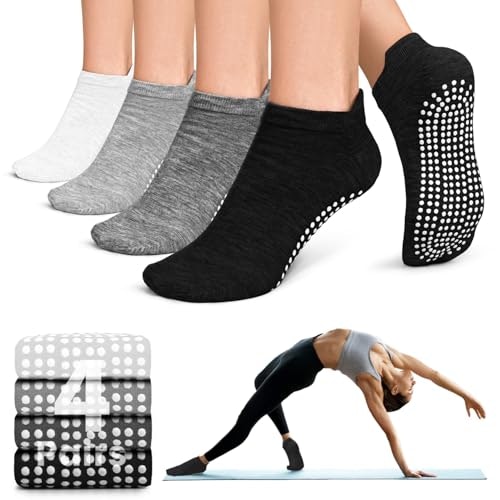 YeuG Women's Non-Slip Pilates Grip Socks: $8.49 YeuG Women's Non-Slip Pilates Grip Socks: $8.49