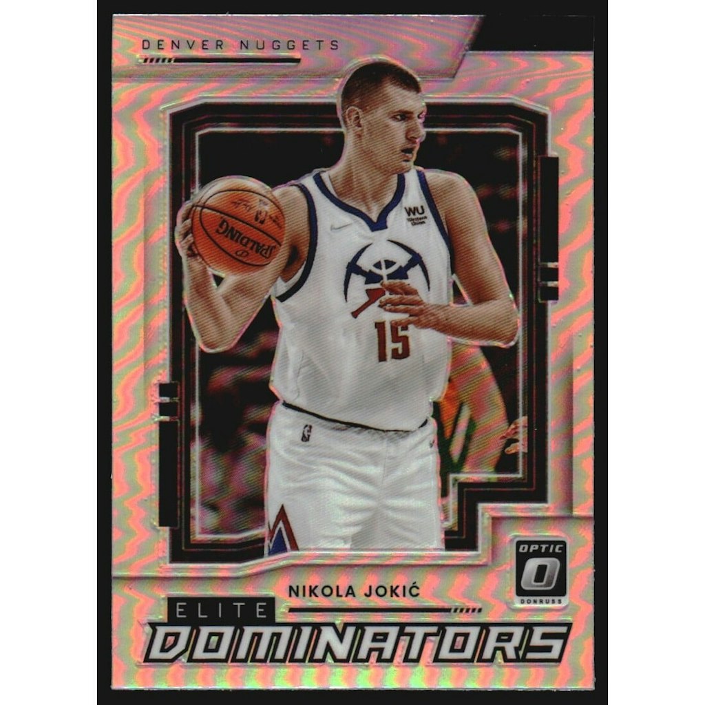 Nikola Jokic 2021-22 Donruss Optic Elite Dominators Holo Trading Card: $10.50 Nikola Jokic 2021-22 Donruss Optic Elite Dominators Holo Trading Card: $10.50