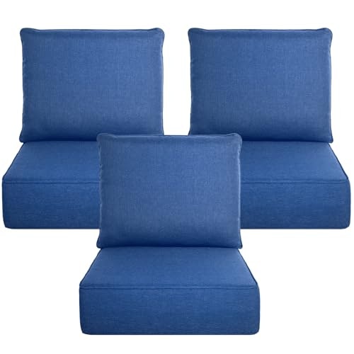 Belord 22" x 24" 6-Inch Thick Outdoor Chair Cushion 3-Pack: $205.99
