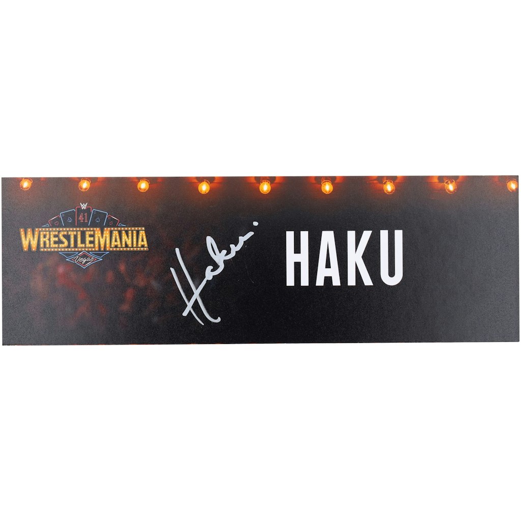 Haku Autographed WrestleMania 41 Nameplate: $299.99