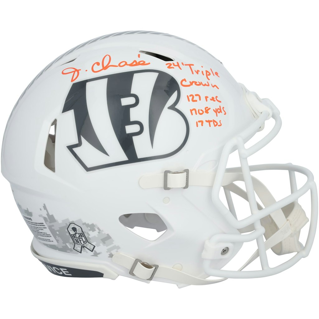 Ja'Marr Chase Autographed Riddell Speed Authentic Cincinnati Bengals Helmet: $2,299.99