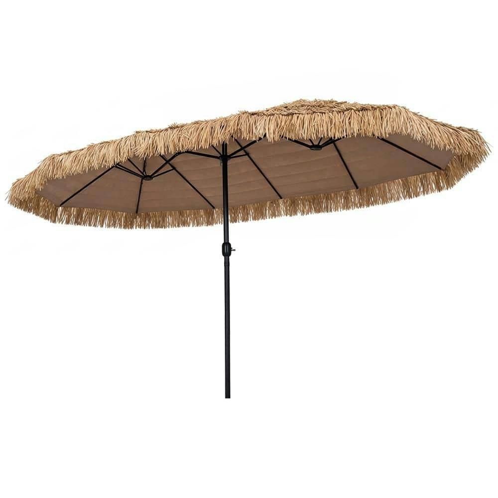 15x9-Foot Double-Sided Thatched Tiki Patio Umbrella: $176.99 15x9-Foot Double-Sided Thatched Tiki Patio Umbrella: $176.99